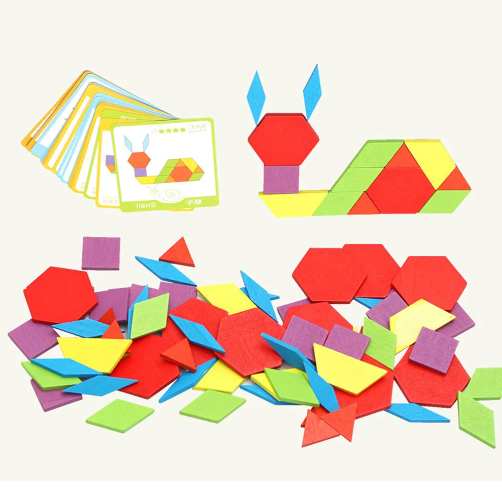 Деревянные геометрические формы шаблон блоки головоломка коробка игрушки вызов IQ Дети творческие