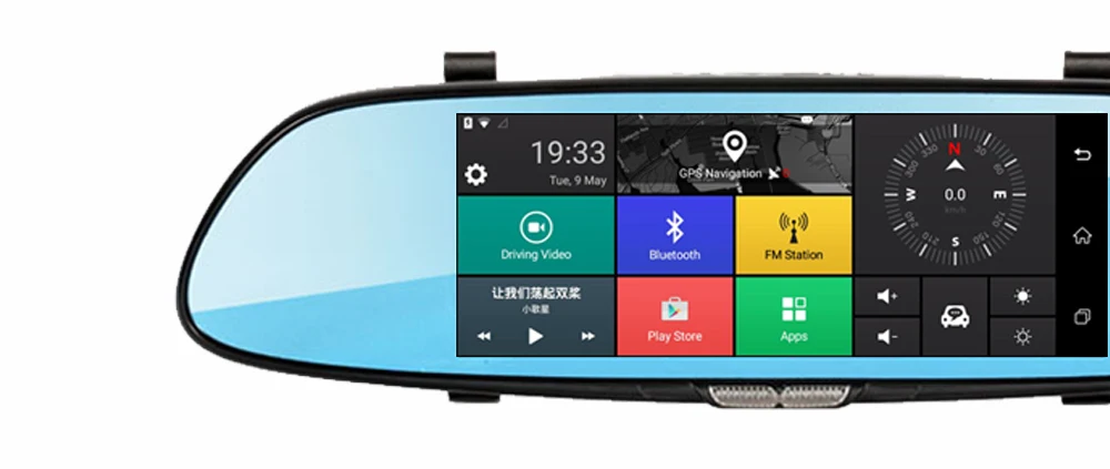 Kampacar Автомобильный регистратор 3g gps навигация Android зеркало заднего вида HD 1080P видеорегистратор Bluetooth двойной объектив Камера авто видеорегистраторы