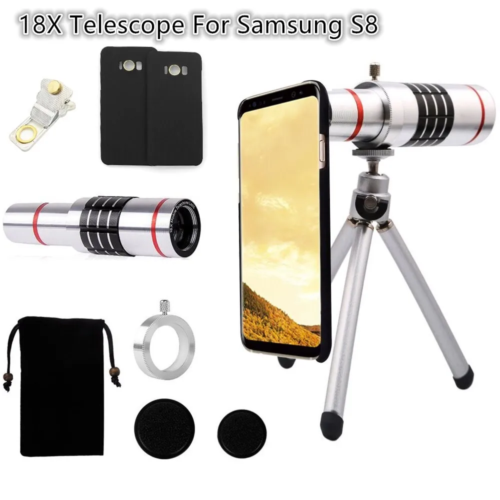 18X Optical Telescope Objective Camera Telephoto Lens Holder Tripod