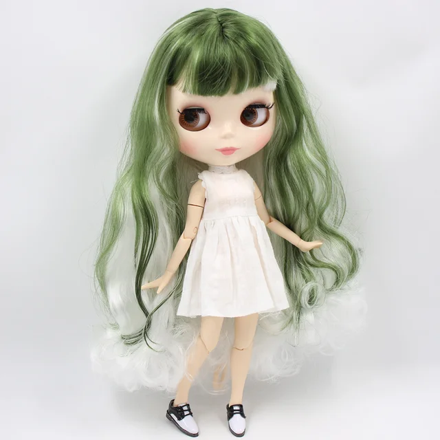 ICY DBS Blyth Custom Doll No.BL4299/136 Green mix White hair 1/6 bjd ob24 anime 3