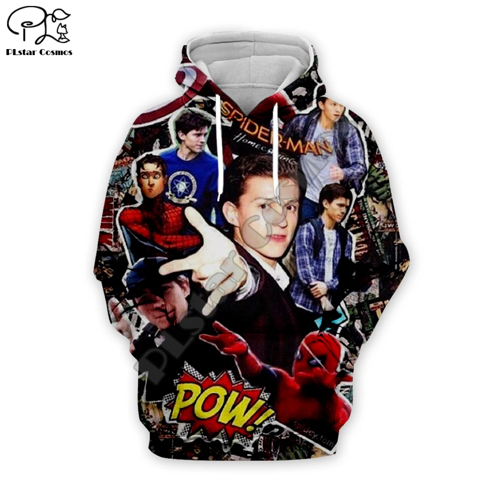 

Avengers Spiderman collage marvel 3D Printed Hoodies Men women Superhero Tom Holland celebrity actor Sweatshirt Casual tracksuit