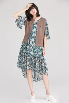 

2019 Summer New Korean Edition Knitted Sleeveless Open Sweaters Women's Knitted Women's vest