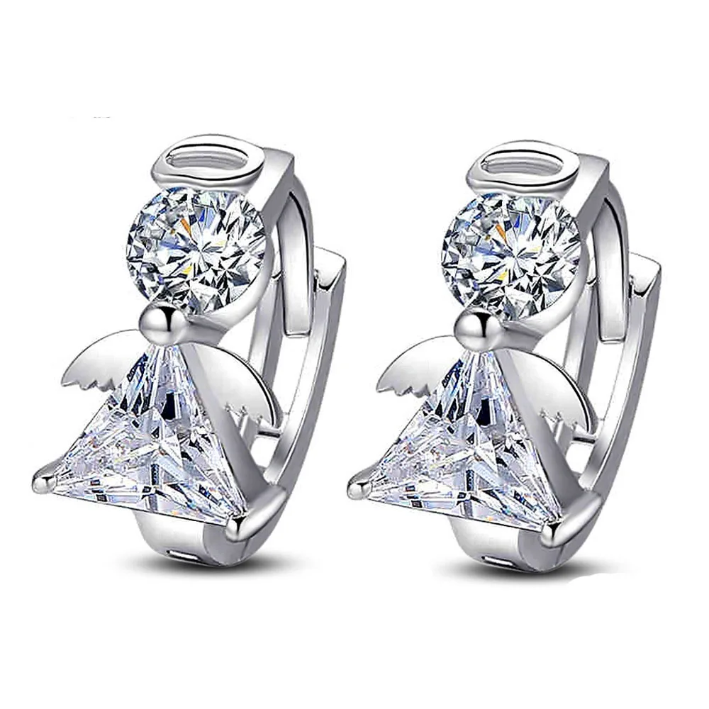 Нежный сверкающий бант из стерлингового серебра 925 пробы, серьги-гвоздики с прозрачными фианитами, серьги для женщин, вечерние роскошные свадебные украшения