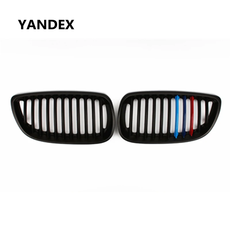

1-slat M color front kidney grill grille for bmw 3 series e92 e93 e92 m3 pre-lci 2006 - 2009 2-door coupe cabriolet