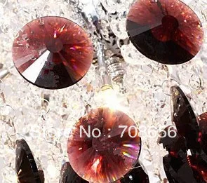 

15pcs 45MM BURGUNDY CHANDELIER LIGHT CRYSTALS DISC DROPS 1 HOLE