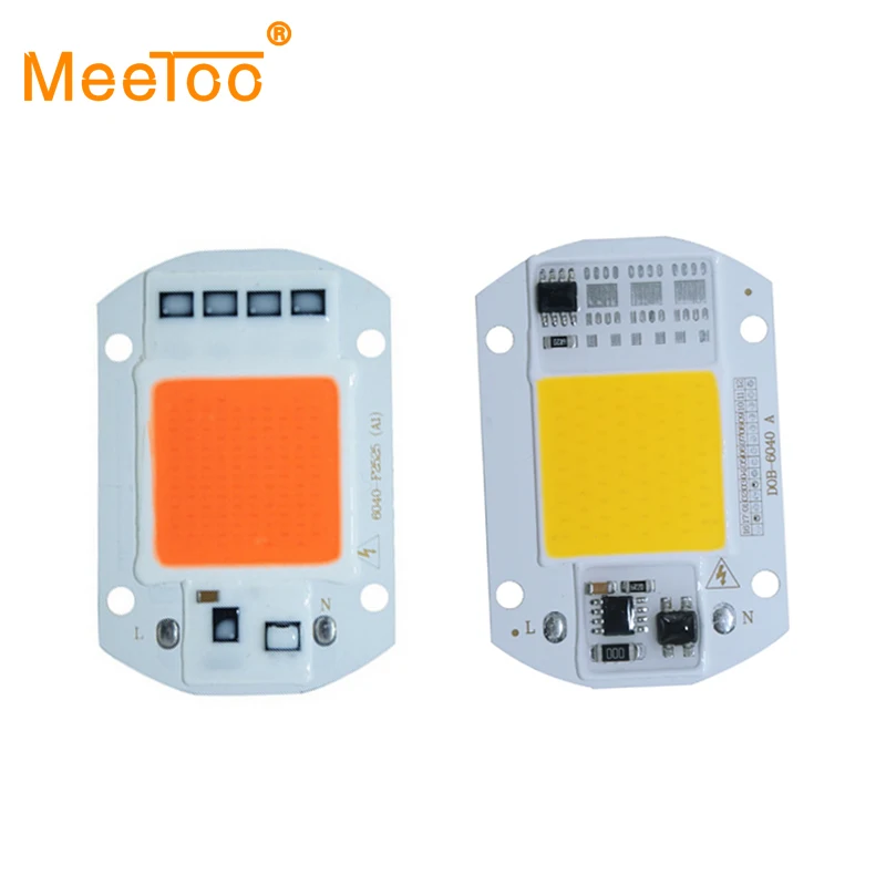 

LED COB Chip 20W 30W 50W LED Lamp Chip And Grow Light Lamp 220V 110V Smart IC For DIY LED Flood Light Spotlight Cold Warm White