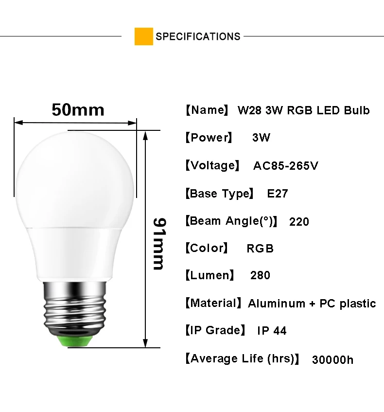 Светодиодный светильник, AC85-265V, E27, RGB, светодиодный, 3 Вт, 5 Вт, 10 Вт, RGBW, затемненный, светодиодный, умный свет, несколько цветов, с пультом дистанционного управления, светодиодный, освещение