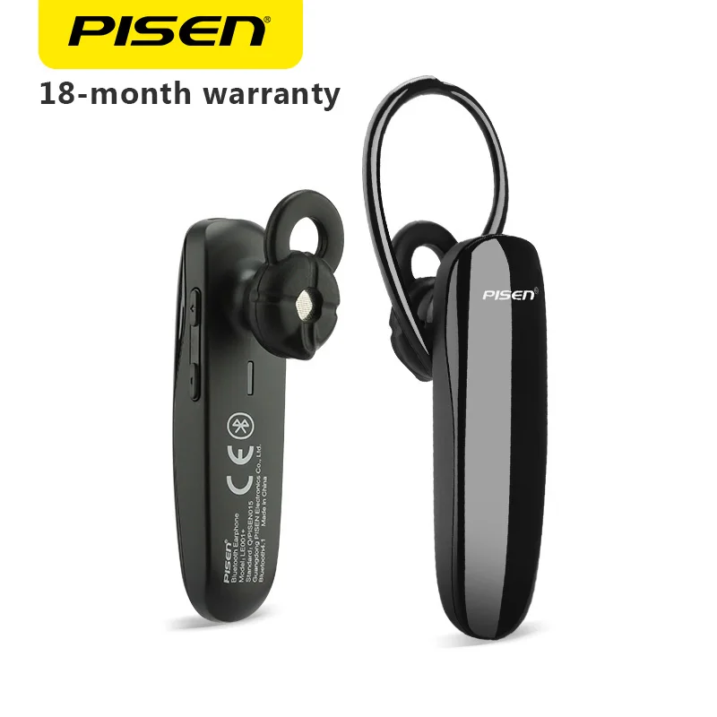 

PISEN Bluetooth Wireless Headsets With Microphone NFC Rotation In-Ear Bluetooth Earphone Noise Canceling LED Indicator LE001+