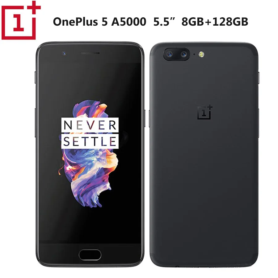 

Original OnePlus 5 A5000 LTE 4G Mobile Phone Dual SIM Snapdragon835 Octa Core 8GB RAM 128GB ROM 5.5"1920x1080P 3300mAh NFC 16MP