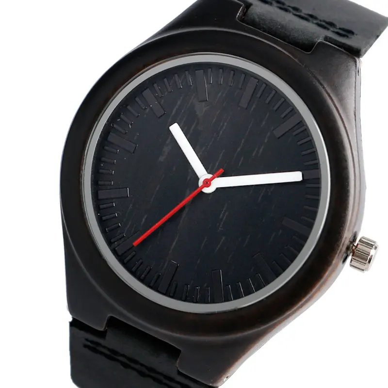 YISUYA Mens Wooden Wrist Watch Novel Bamboo Wood Creative Watches Black Genuine Leather Band Strap Quartz Males Watch relogio (9)