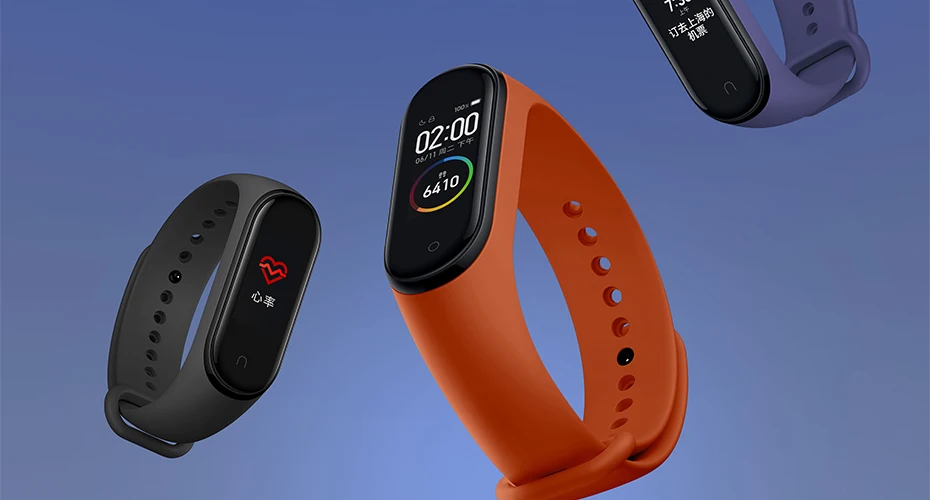 Оригинальный Xiaomi mi Band 4 смарт-браслет 0,95 дюймов AMOLED цветной экран 5ATM водонепроницаемый пульсометр фитнес BT5.0 BLE mi Fit APP