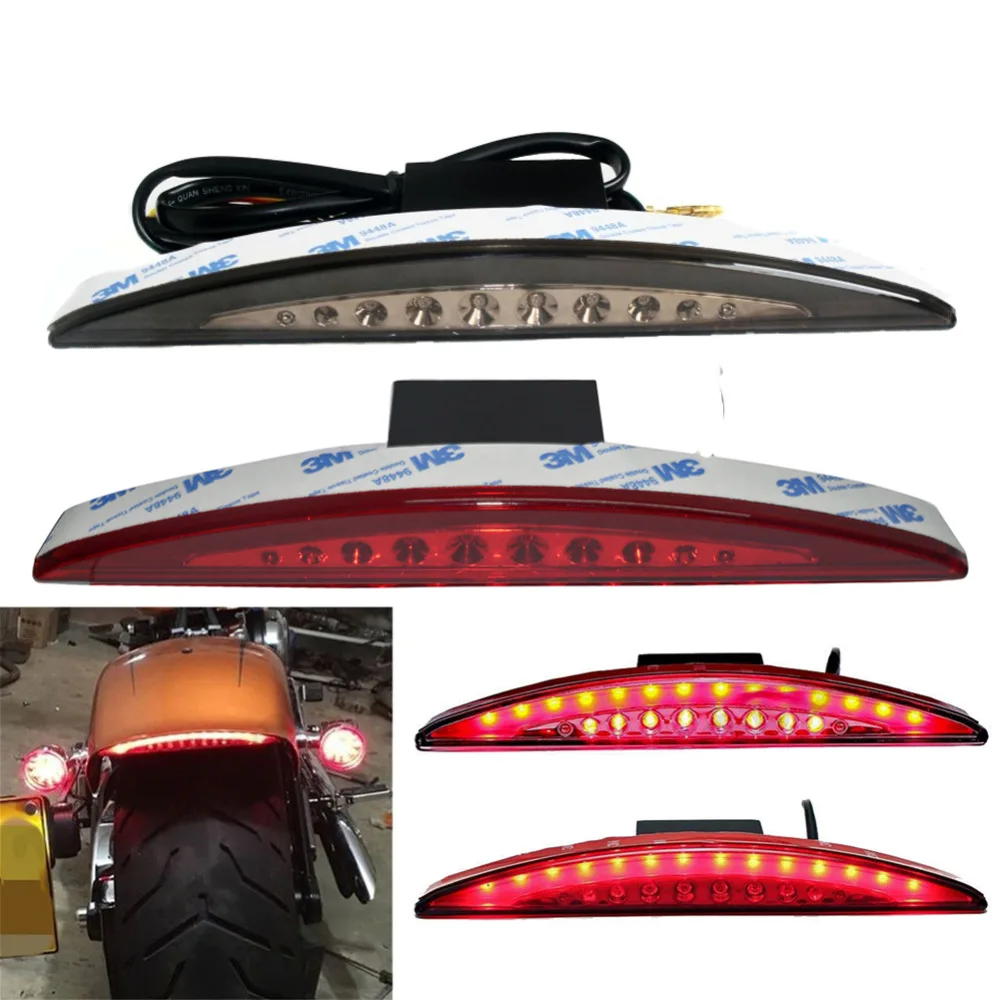 Rear Fender Tip LED Brake Running Tail Light For Harley 2013-2017 Breakout EFI FXSB Red Lens Rear Fender Tip LED Brake Running Tail Light For Harley 2013-2017 Breakout EFI FXSB Red Lens