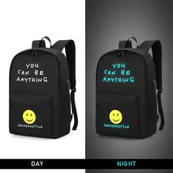 2019 Горячая Мода Светящиеся школьные сумки USB зарядка школьный рюкзак для мальчиков и девочек рюкзак детские сумки черный детский школьный