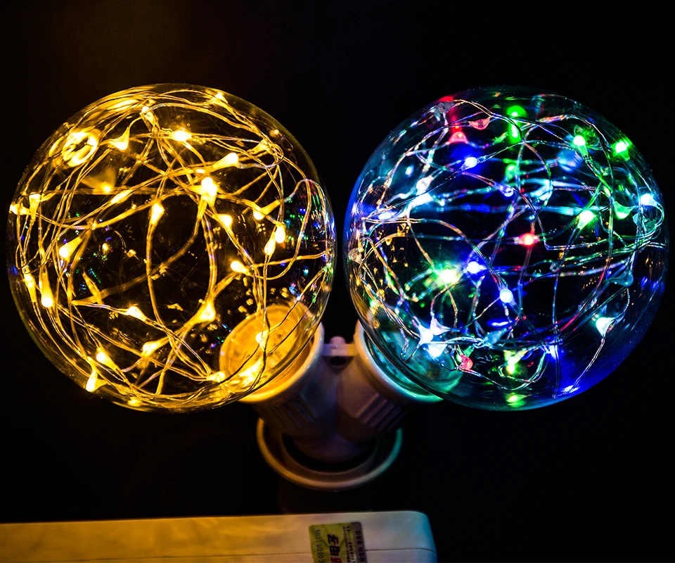 

E27 Vintage Design Fairy LED Bulb 110V/220V G95 RGB String Light Filament LED Lamp For Decor Christmas Holiday Wedding lighting