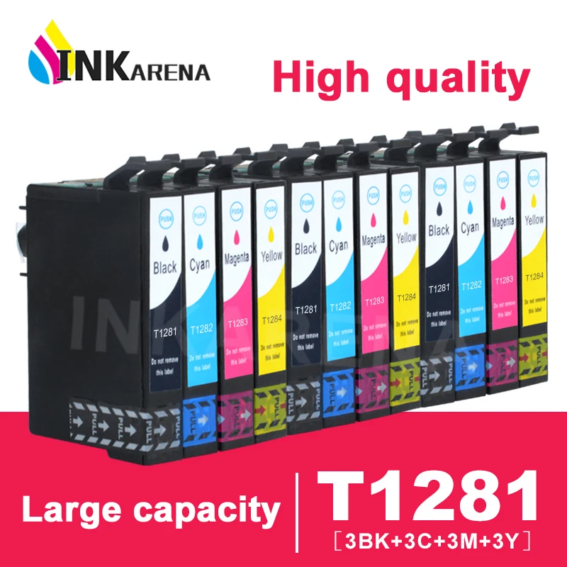 12 шт. картриджи для принтера Epson Stylus S22 SX125 SX130 SX235W SX420W SX425W SX435 BX305F|Чернильные
