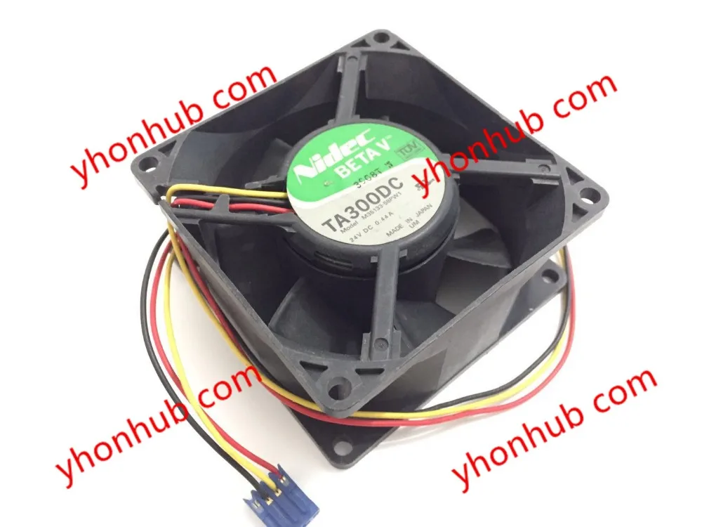 

Nidec TA300DC, M35133-58PW1 DC 24V 0.44A 3-wire 4-pin connector 80x80x38mm Server Square Cooling