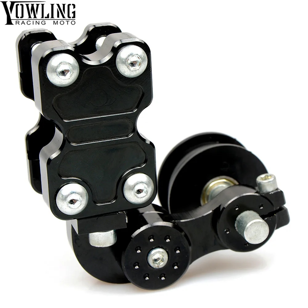 Universal Motorcycle Aluminum Rubber Chain Tensioner ATV Chopper Bike