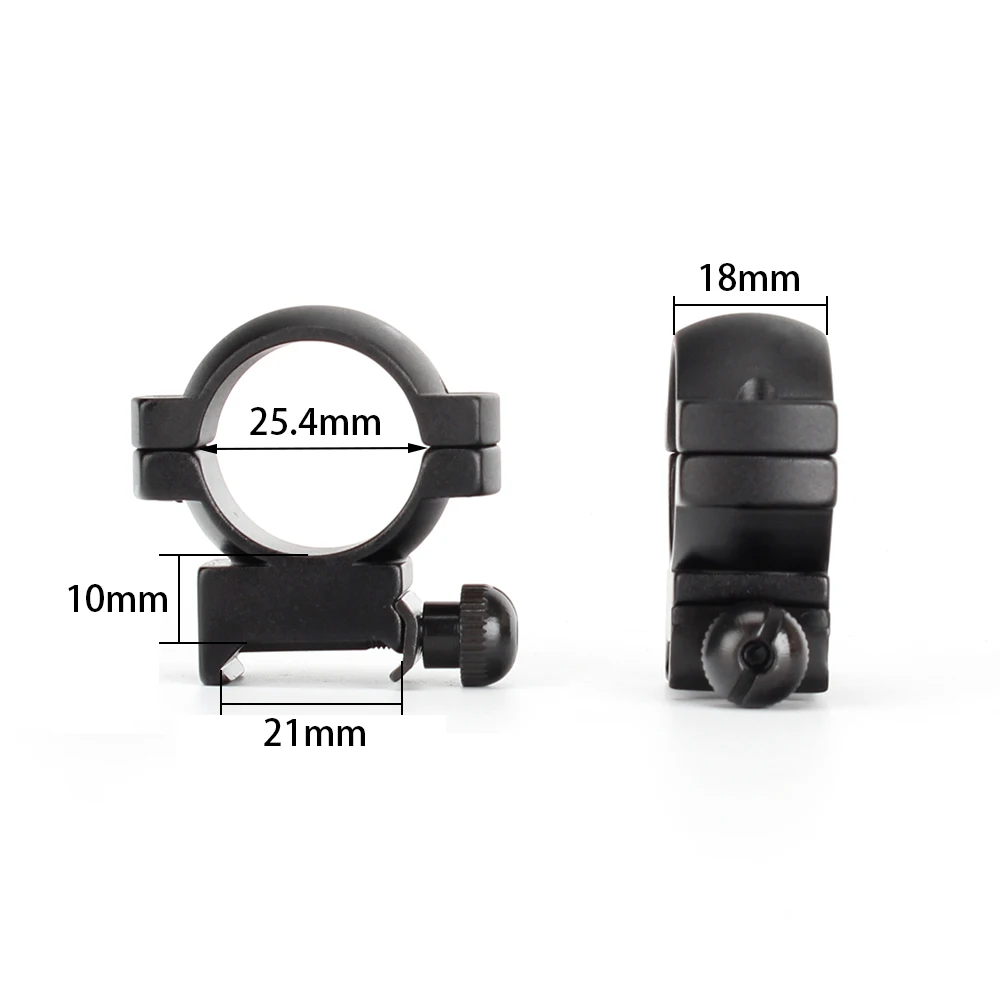 ohhunt 25.4mm 1 inch Matte Medium Rings Fits Up To 44mm Lens Picatinny Weaver Rail Top Mount Bases For Hunting Rifle Scope (6)