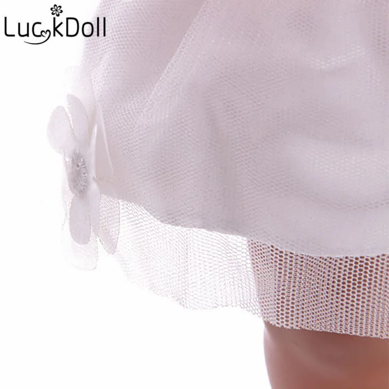 Luckdoll новая кукольная одежда платье принцессы для 43 см кукла и 18 дюймов американские кукольные аксессуары детский лучший рождественский подарок