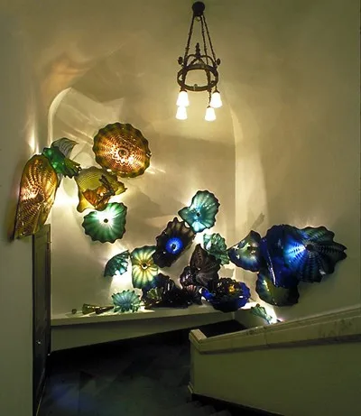 Декоративные Ручные выдувные стеклянные тарелки настенное искусство|blown glass wall