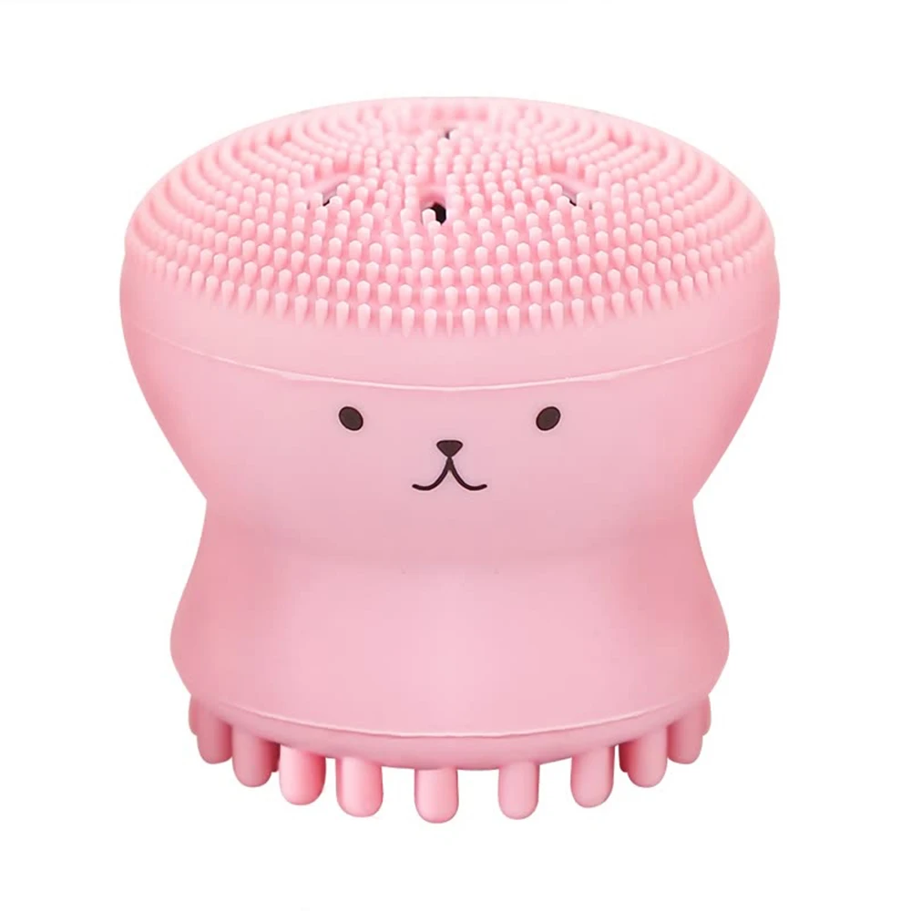 Lovely Cute Animal Small Octopus Shape Silicone Facial Cleaning Brush Deep Pore Cleaning Exfoliator Face Washing Skin Care TSLM1