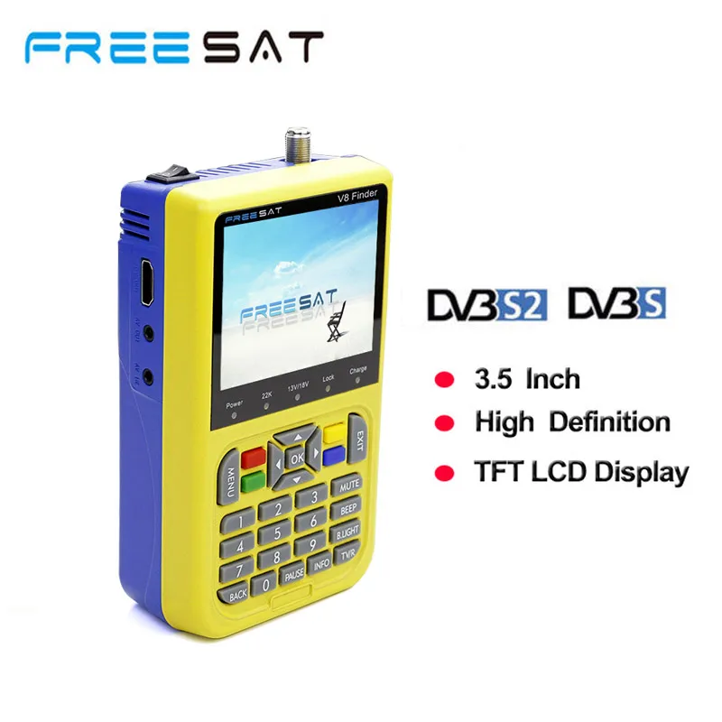 

Freesat v8 finder DVB-S2 digital finder 3.5 inch LCD MPEG-2/MPEG4 compliant digital satFinder VS satellite Finder satlink ws6906