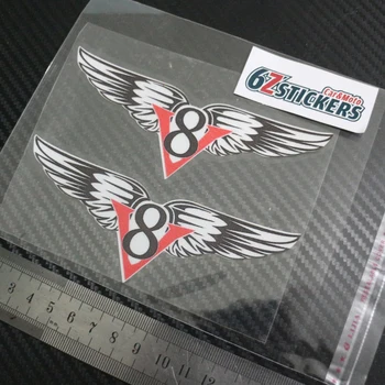

V8 Custom Kustom Car Van Hot Rat Rod DecalsReflective stickers Vespa decals