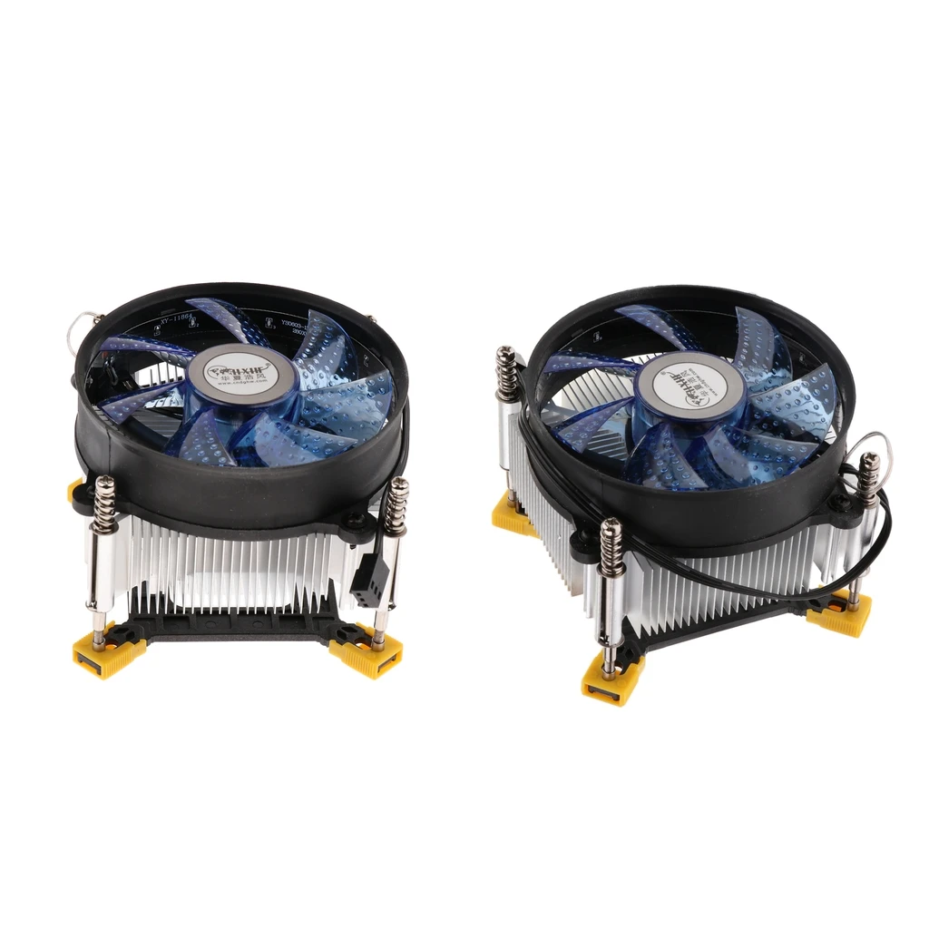 2 Pcs الألومنيوم 9 cm وحدة المعالجة المركزية برودة مع التبريد مروحة المبرد غرفة تبريد ل LAG 1366