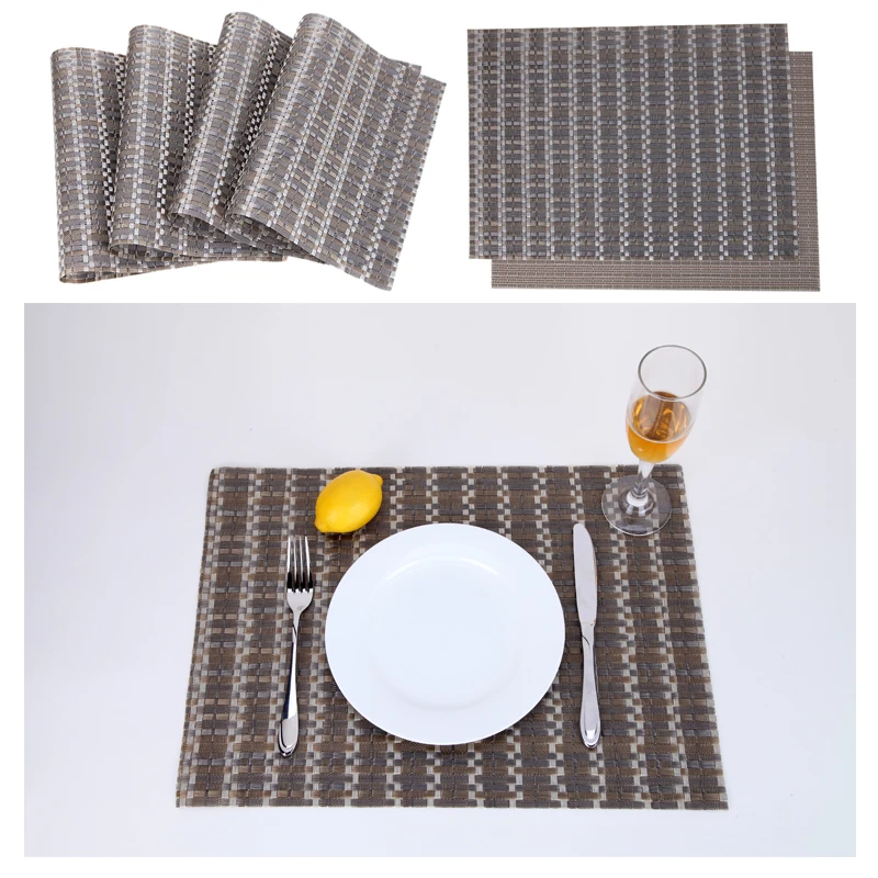 

Dining Place Mats Coasters Tableware Heat Resistant Kitchen Pads Fashion Reusable Kitted Home Decor Placemats For Adults Kids