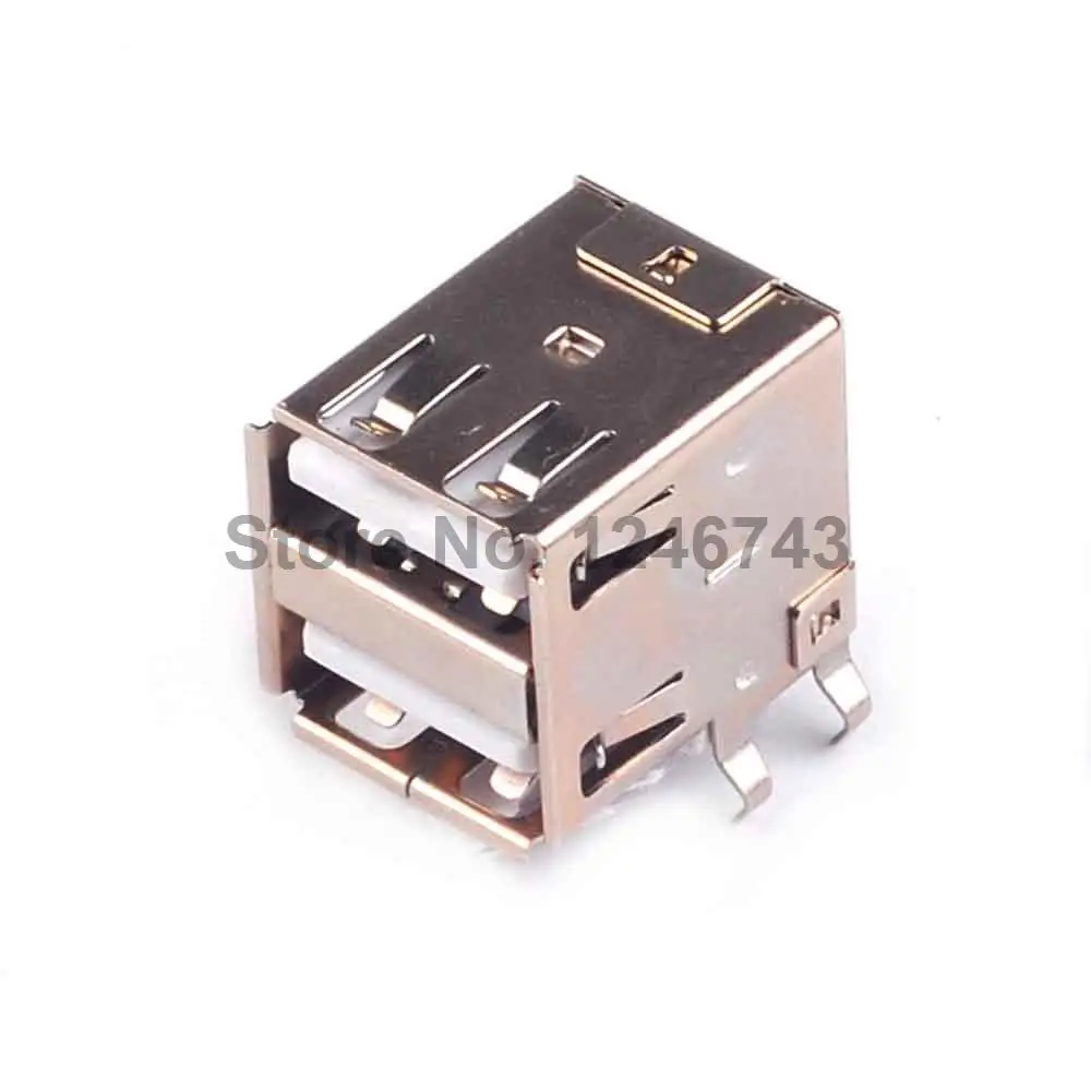 

10PCS USB Double-decked USB Seat 90 Degrees Bowl Feet