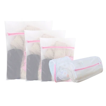 

Newest 5pcs Set Laundry Clothing Bag Mesh Wash Bag with Zipper Washing Machine Bag for Bra Lingerie Container Laundry Bags
