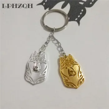 

LPHZQH Fashion Puppy Siberian Husky Dog Keychain Women Handbag Pendant Charm Accessories Car Key Ring Trendy Jewelery Steampunk