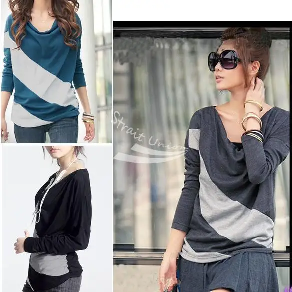 New Women's batwing long sleeve T-shirt Tops &amp Blouses | Женская одежда