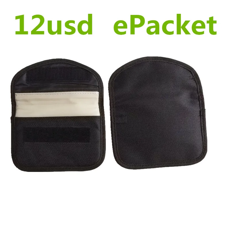 12usd Автомобильный ключ сигнальный Щит сумка, RFID Блокировка сигнала блокировщик помех карман, напрямую с фабрики, логотип может быть напечатан, гарантия качества - Цвет: Black