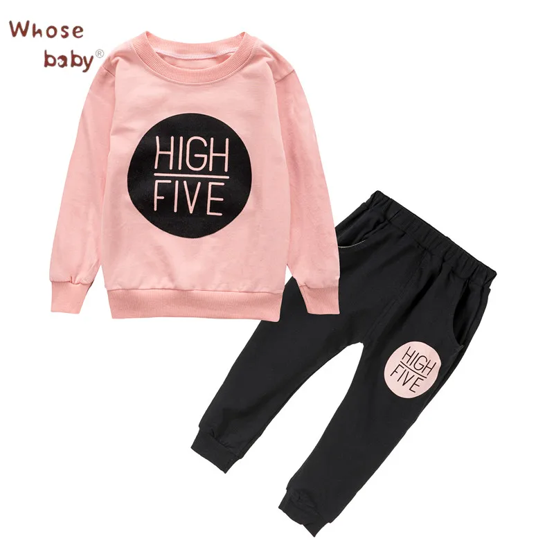 2018 Baby Clothing Set Boys Spring Letter Printed Newborn Top+Pant