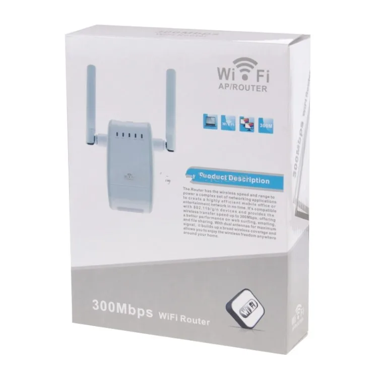 300 Мбит/с Wi Fi Ретранслятор Сети Range Extender Booster Двойной внешний антенна wi-fi-роутер