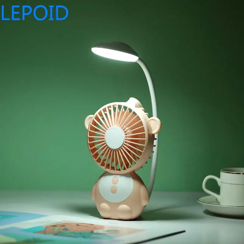 

LEPOID 2019 New Mini Handheld Fan Powerful Personal Portable Hand Fans Rechargeable LED Light Travel Cooler