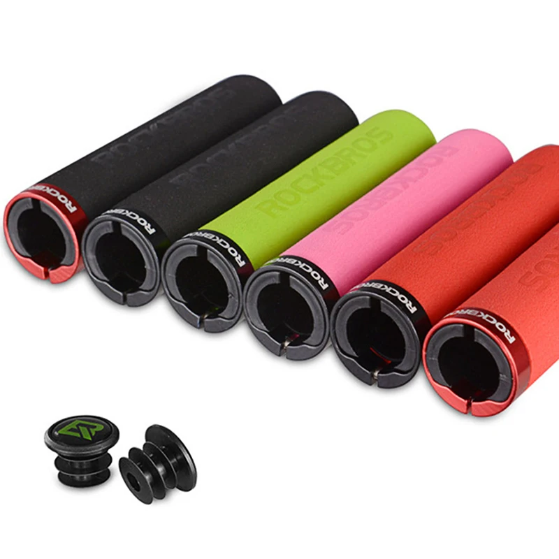 

ROCKBROS MTB Bicycle Grips Silicone Sponge Anti-skid Shock-absorbing Ultraight Soft Bike Handlebar Grips Cycling Accessories