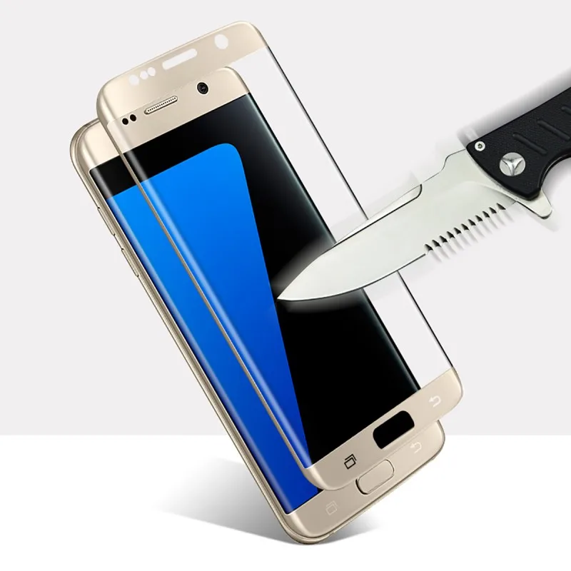 For Samsung Galaxy S7 Phone Glass Cases Front Cover Film Screen Protector Window For Samsung Galaxy