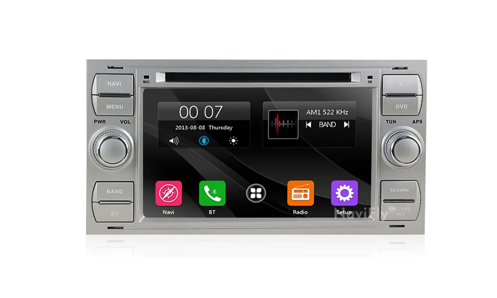 Top Navifly Free shipping! 7Inch 2din windows ce6.0 Car DVD Player For C-Max Connect Fiesta Fusion Galaxy Kuga Mondeo S-Max Focus 1