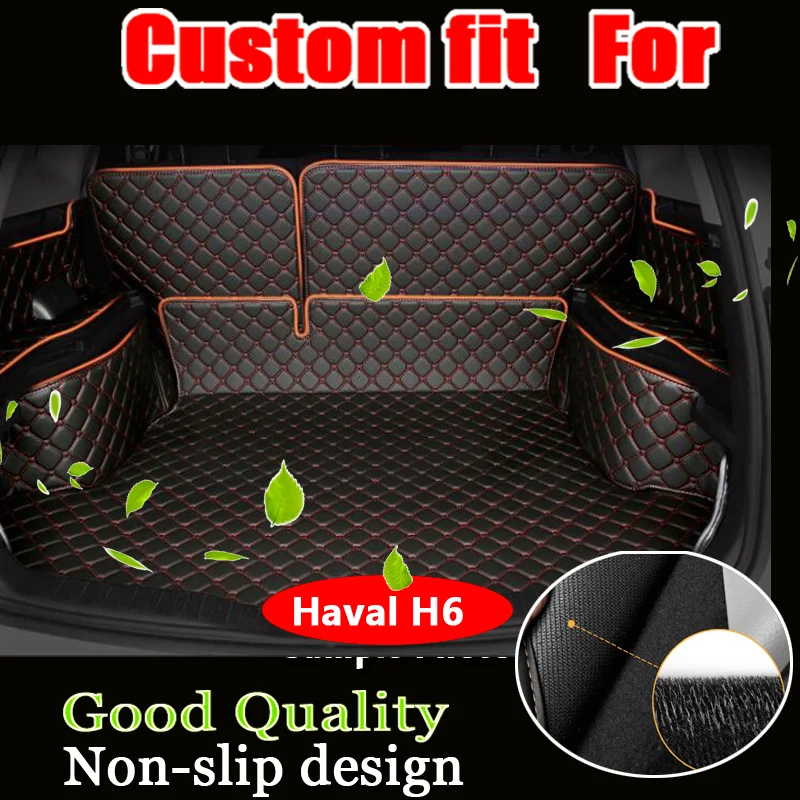 

RKAC Custom Full trunk 3D mats leather pad for HAVAL H6 all weather tray carpet cargo car-styling car stickers car accessories
