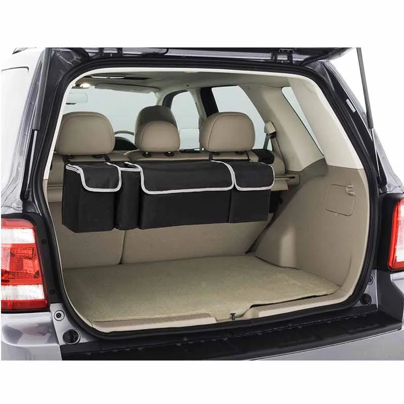 

Multi-use Oxford Cloth High Capacity Car Trunk Organizer Adjustable Backseat Storage Bag Car Seat Back Organizers Bag Black