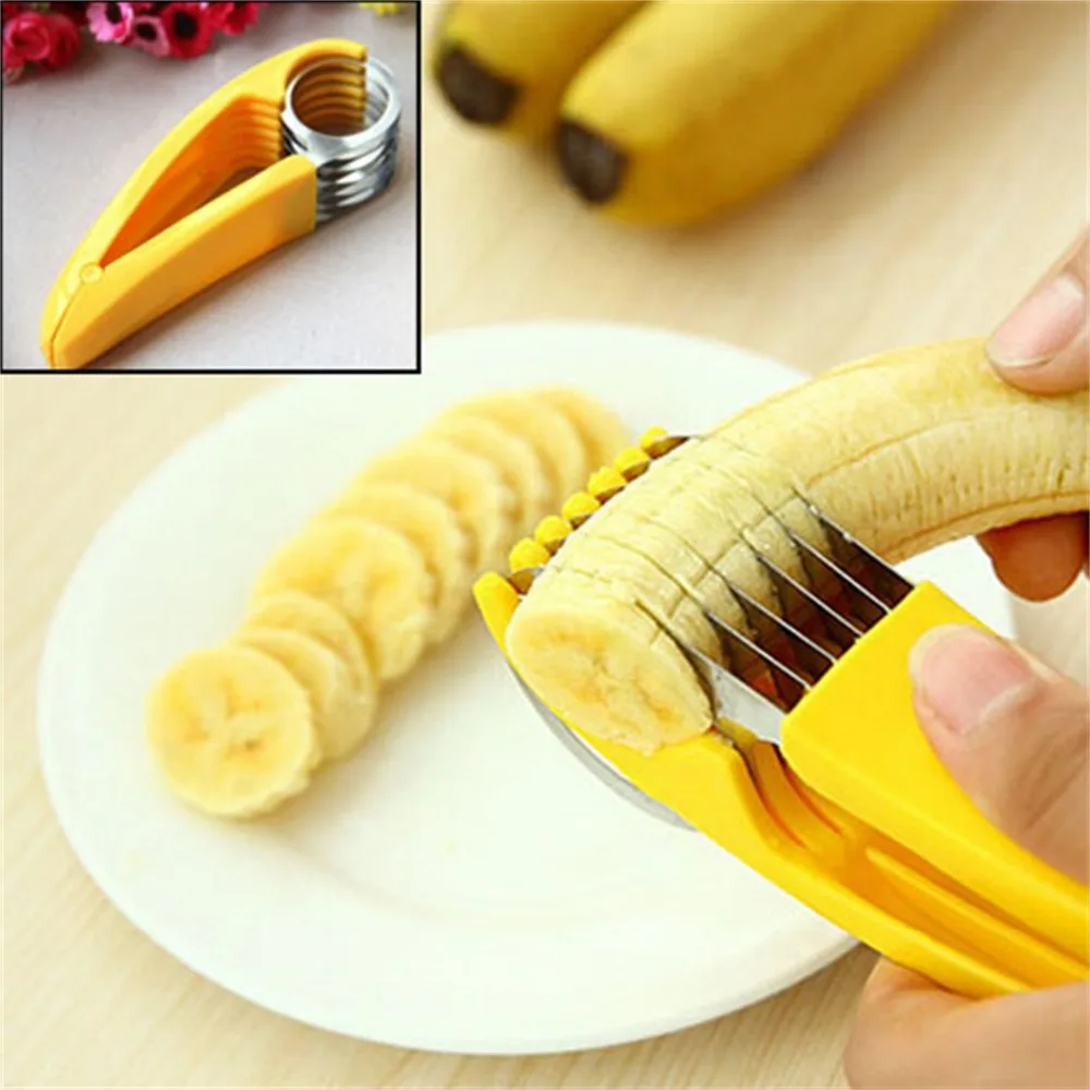 Yellow Banana Slicer Chopper Cucumber Cutter Vegetable Peeler Fruit