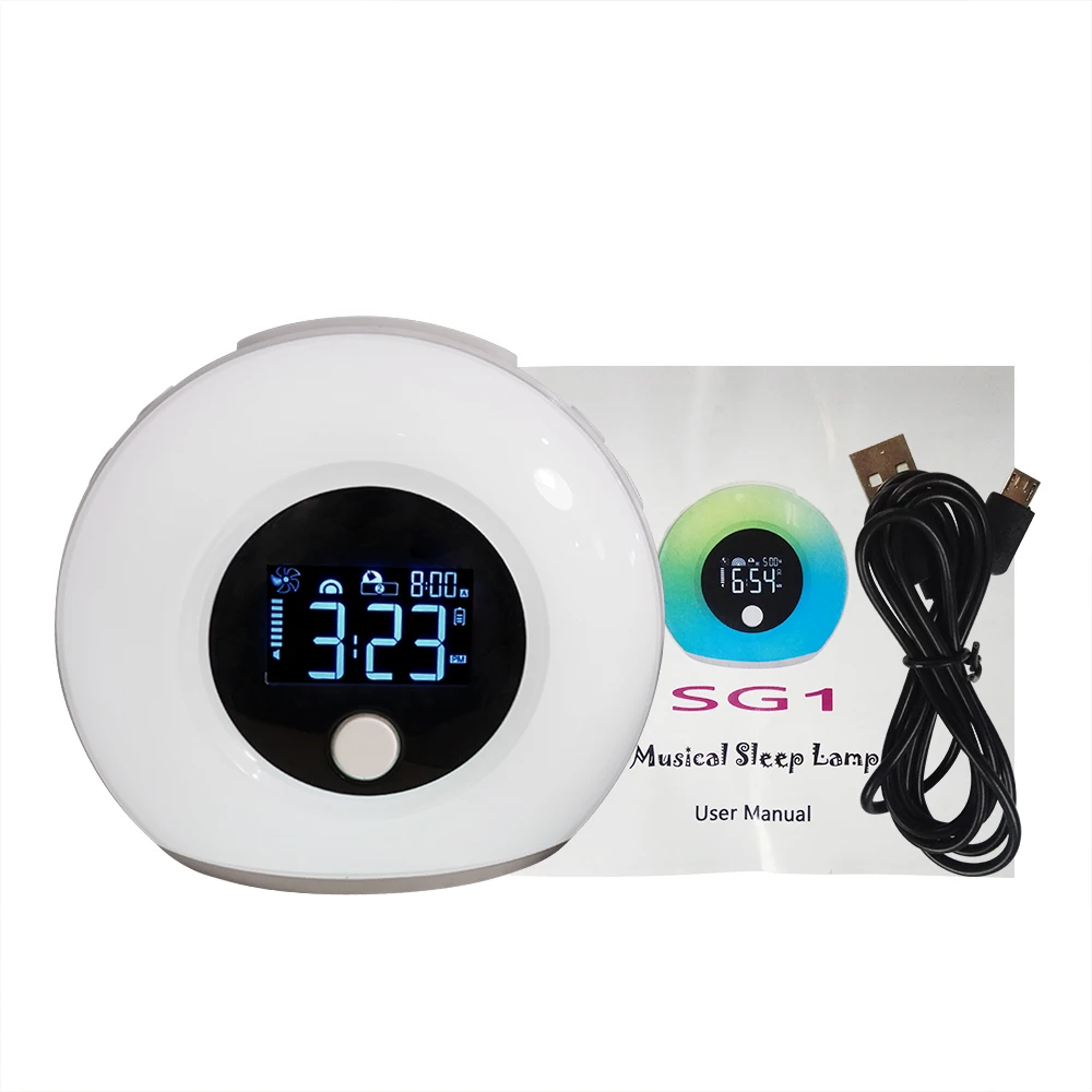 Цифровой будильник светодиодный умный сенсорный Свет USB цветной BT динамик ночник ЖК-часы регулируемый звуковой сигнал тревоги часы музыкальный ночник