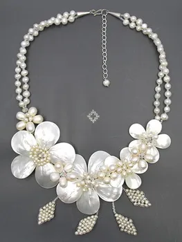 

2017 Sale Special Offer Trendy Women Plant Necklaces & Pendants Collares Natural Mother Of Pearl/mop Shell Flower Leaf Necklace