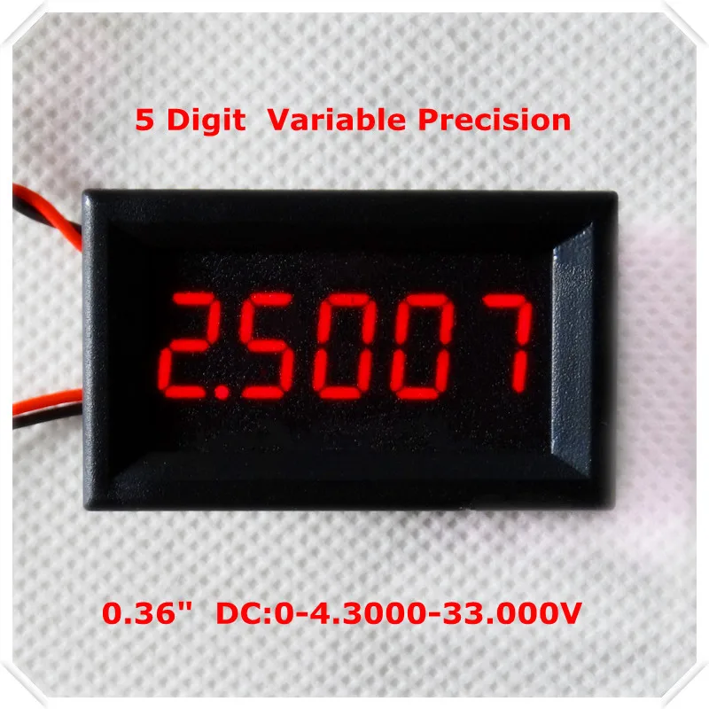 RD 4 провода 0,3" точность переменной постоянного тока 0-33 в цифровой вольтметр напряжение Панель метр светодиодный дисплей Цвет [4 шт./лот]