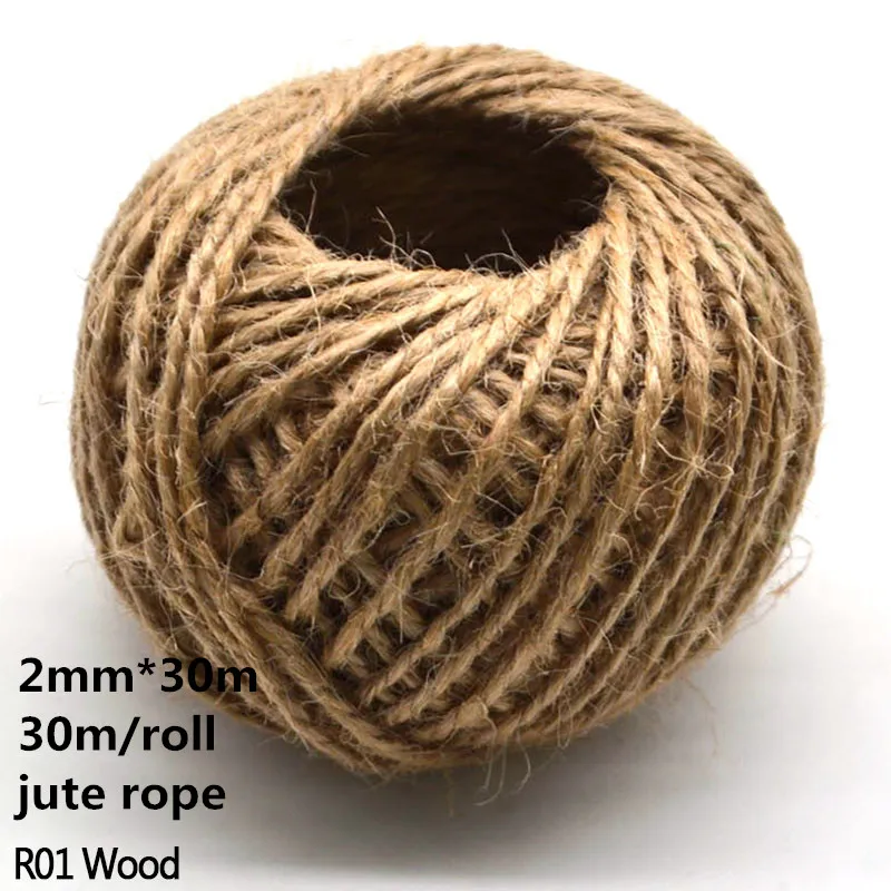 2M 5cm Burlap Rolls Hessian Jute Lace Ribbons Vintage Rustic Wedding Ornaments DIY Craft Supplies Birthday Gift Box Package Rope - Цвет: R01