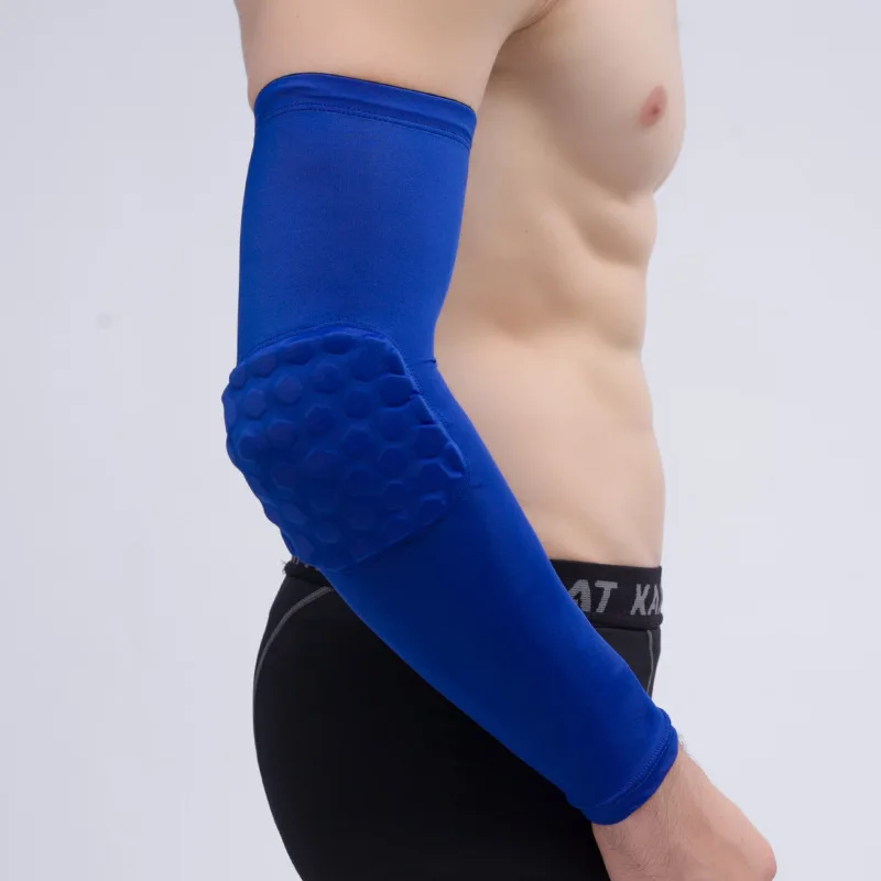

Cellular Lengthened High Elastic Elbow Anti-collision Sleeve Basketball Armguards Sports Running Cycling Arm Warmers Protector