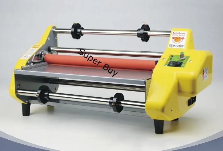 335 мм Горячий рулон машина для производства бумажных ламинатов с 4 резиновые ролики, отправка 2 шт. ламинирующая пленка в рулонах
