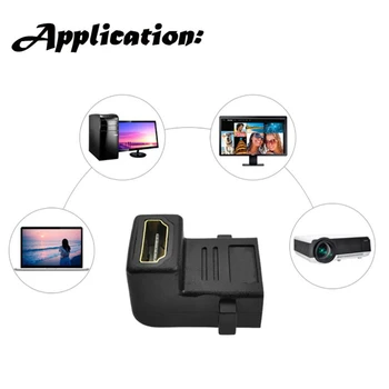 

Overmal 2018 New Arrival 90 Degree HDMI FeMale to HDMI Female Cable Adapter Converter Angle For Wall Plate Adapter Connecter#30